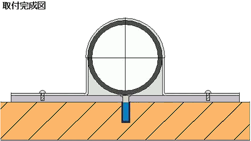 両サドル施工イラストです。