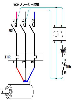 電磁開閉器結線（2-1）
